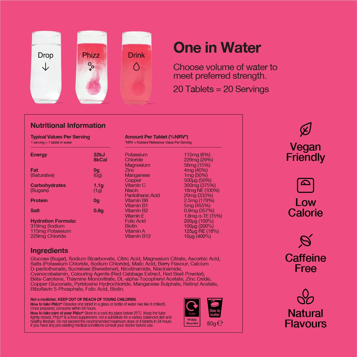 Wholesale | 12 x 20 Tablet Tubes - Phizz